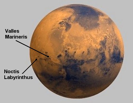 [Foto: Fotomosaico globale di Marte: Valles Marineris]