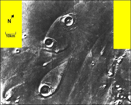 [Foto: Ares Vallis - Isole a forma di goccia]