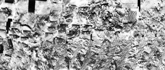 [Foto: Fotomosaico della Mariner 9 - La parte centrale è occupata dalla Valles Marineris]
